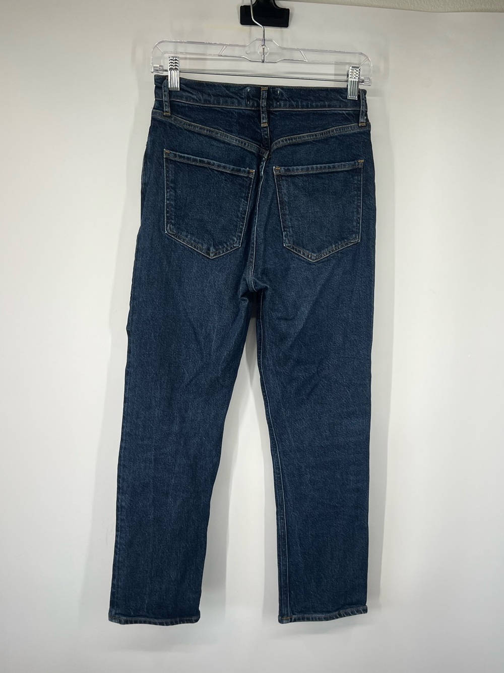 Agolde Riley High Rise Straight Crop Jeans Button Fly - Picture 6 of 8